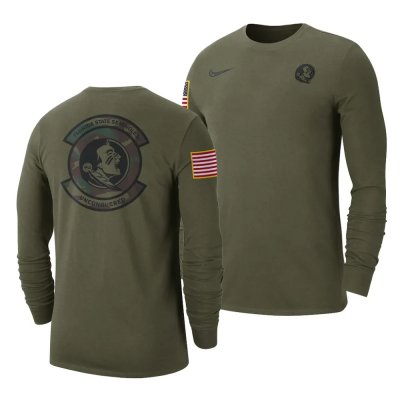 Florida State Seminoles Men's Military Pack Olive Long Sleeve College Football Stitched T-Shirt