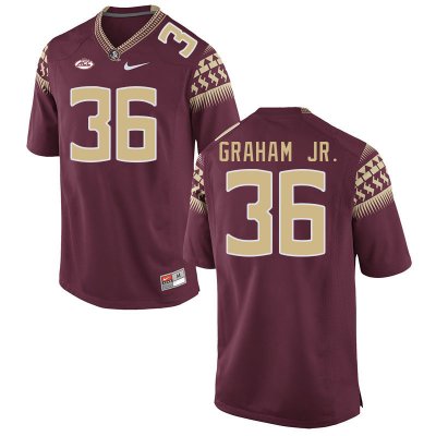 Florida State Seminoles Omar Graham Jr. Women's #36 White Authentic College Football Stitched Jersey