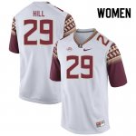 Florida State Seminoles Rodney Hill Women's #29 White Authentic College Football Stitched Jersey