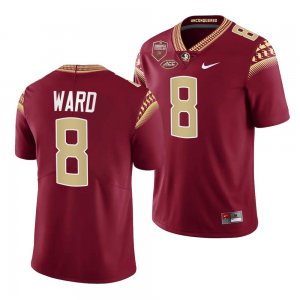 Florida State Seminoles Treshaun Ward Men's #8 Garnet Seminole Scholar patch Limited College Football Stitched Jersey