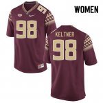 Florida State Seminoles Tyler Keltner Women's #98 Garnet Authentic College Football Stitched Jersey